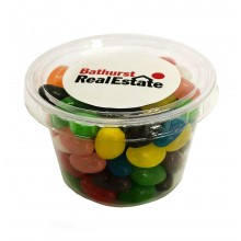 Tub filled with Mini Jelly Beans 80g